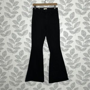 L'agence Black Wide Leg Flare Jeans Bell Bottom Size 26